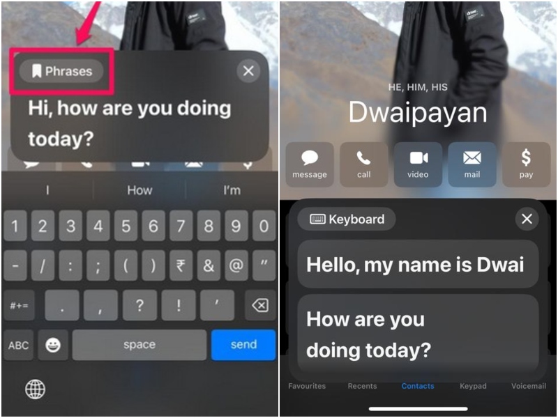 添加最喜欢的短语现场演讲 iphone ios 17 7