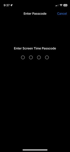 在 iphone 3 上允许内容和隐私中的 AirDrop 屏幕时间 1