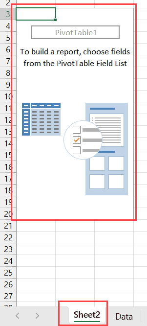 插入新工作表中的数据透视表