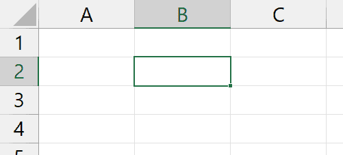 Excel 中的 B2 单元格