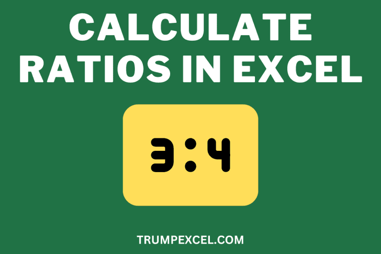 How to Calculate Ratios in Excel