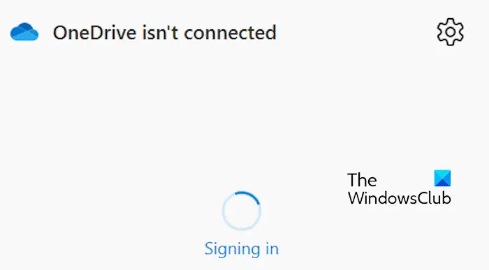 OneDrive isnt connected error