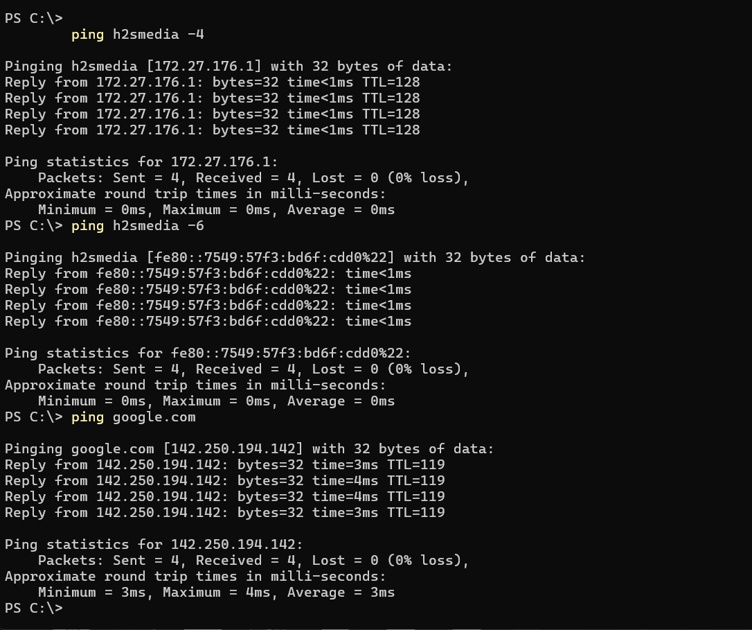 command prompt to find hostname ip address