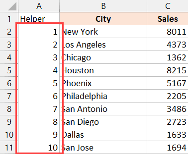 Enter Sequential Numbers In The Helper Column.png