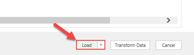 单击加载 - Excel Web 查询