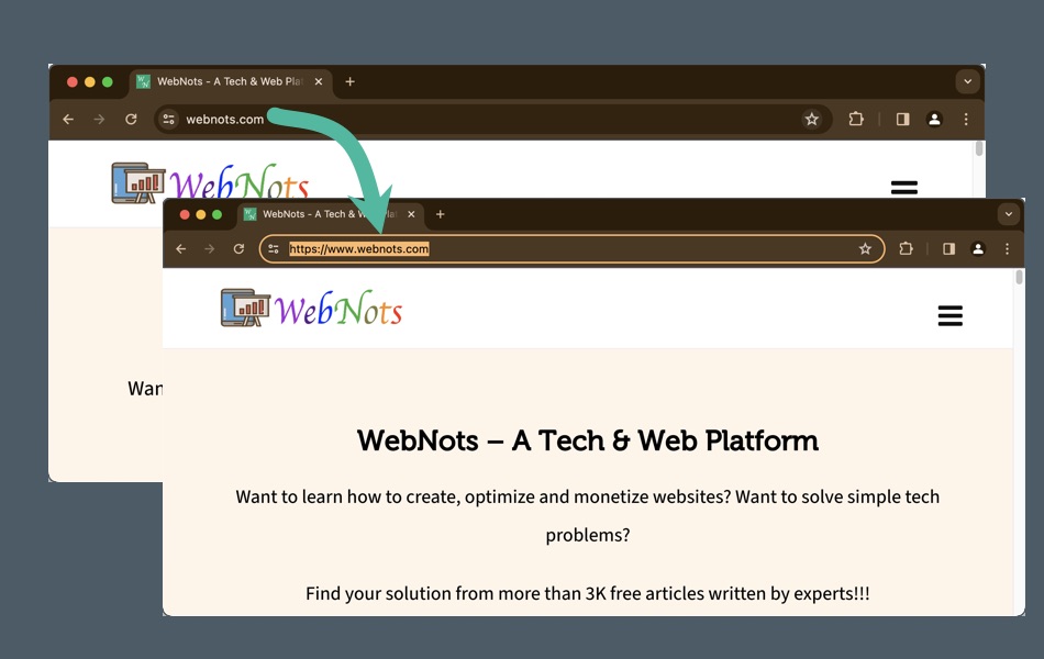 Show Full Website URL in Chrome and Safari