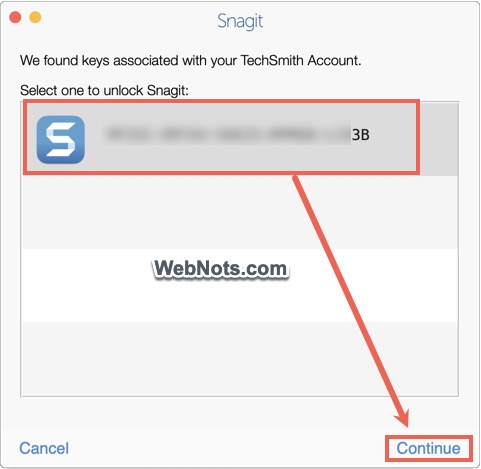 帐户中的关联软件密钥