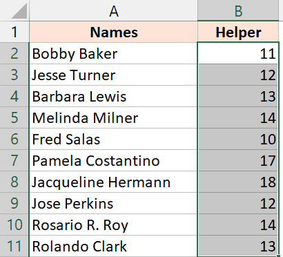 将公式应用于整列