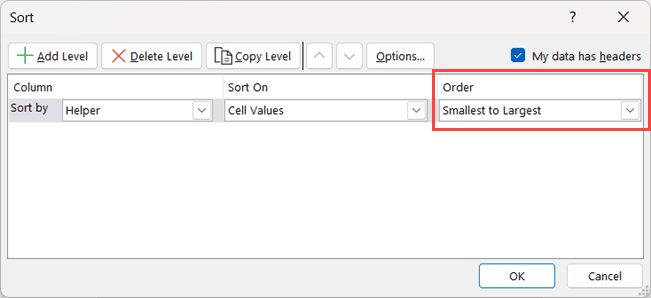 选择最小到最大