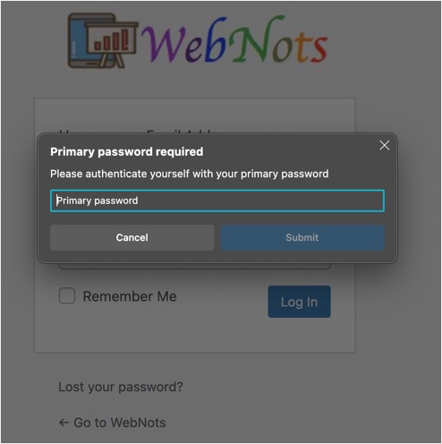 输入主密码进行解锁