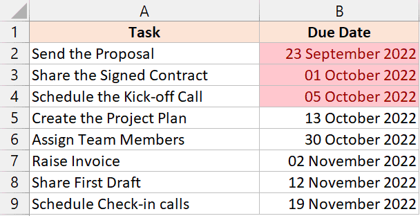 今天之前的日期突出显示