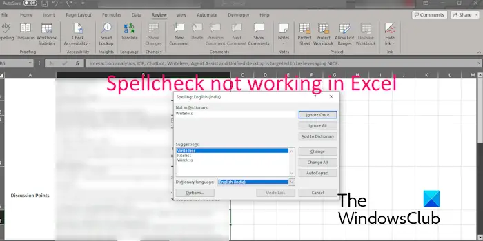 Spellcheck Not Working In Excel.png