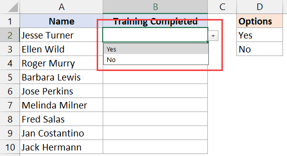 如何在Excel中制作是否下拉菜单