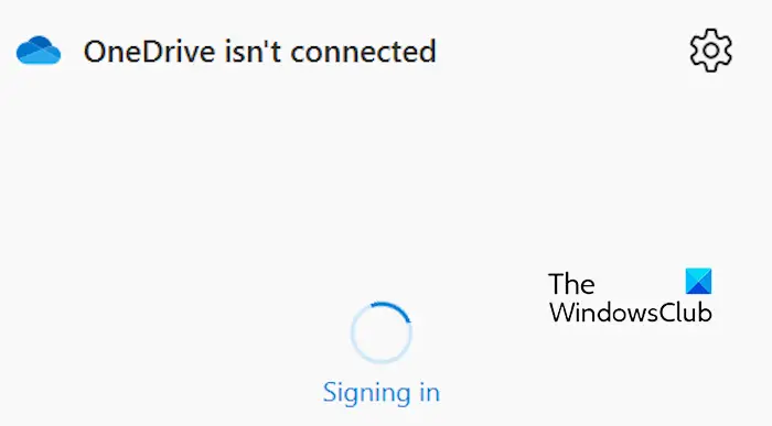 OneDrive 未连接; 登录卡住了 OneDrive 未连接; 登录卡住了