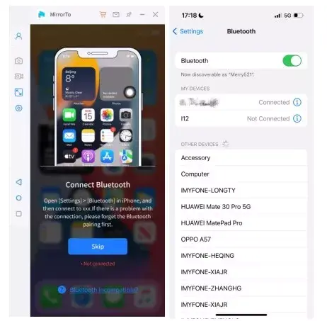 蓝牙对象和计算机